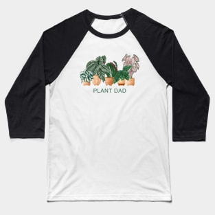 Plant Dad, House Plants Illustration 9 Baseball T-Shirt